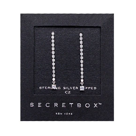 Chain CZ Drop Earrings - Picture 1 of 1